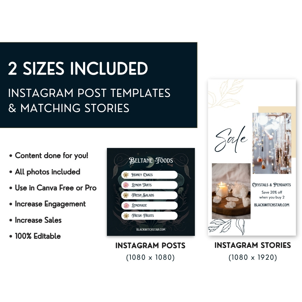 Witch Canva Templates for Instagram